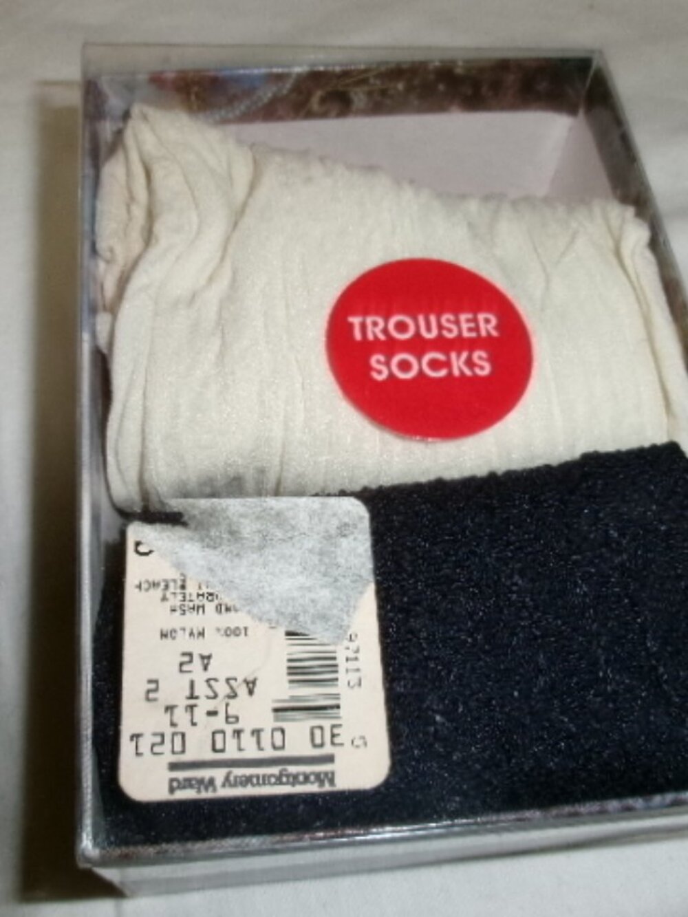 2 vtg in box trouser socks dress socks 8-10 ladies - Picture 1 of 1